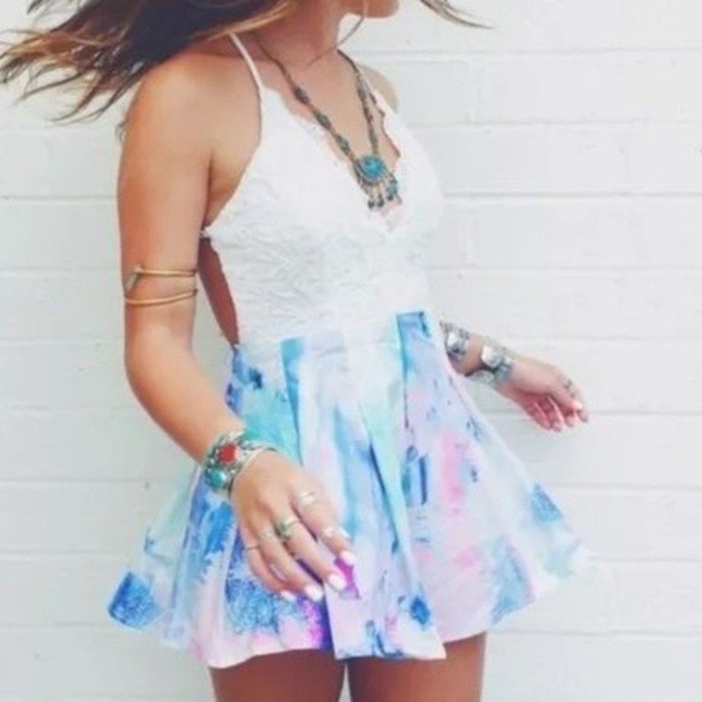 LF Watercolor Romper in XS